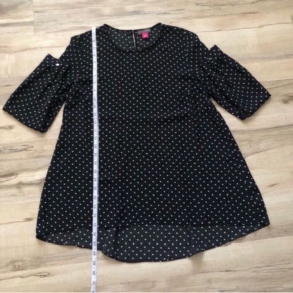 Vince Camuto Black and White Polka Dot Blouse - Picture 7 of 7